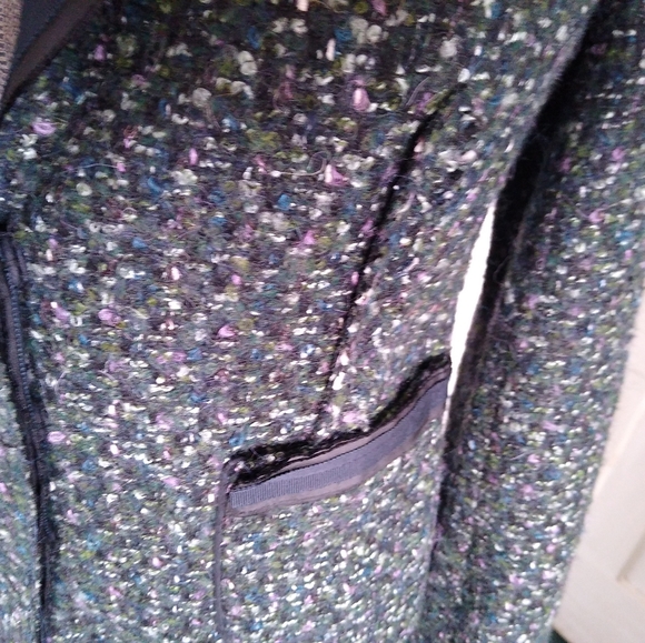 J. CREW Two Piece Teal Tweed Skirt Suit - Picture 3 of 10
